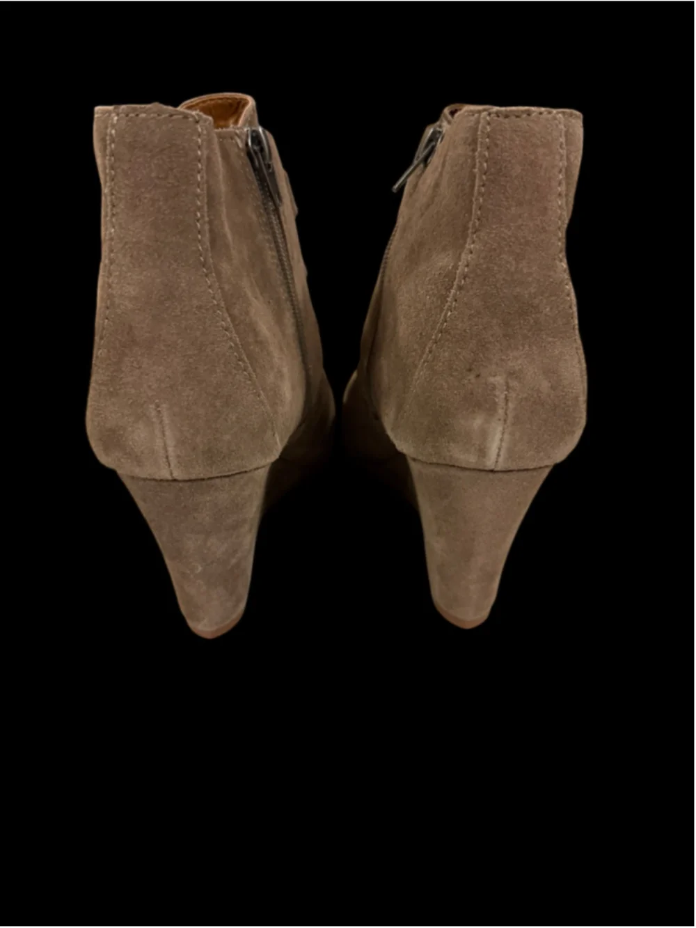 Women's Dolce Vita Brown Suede Wedge Ankle Boots Size 9.5